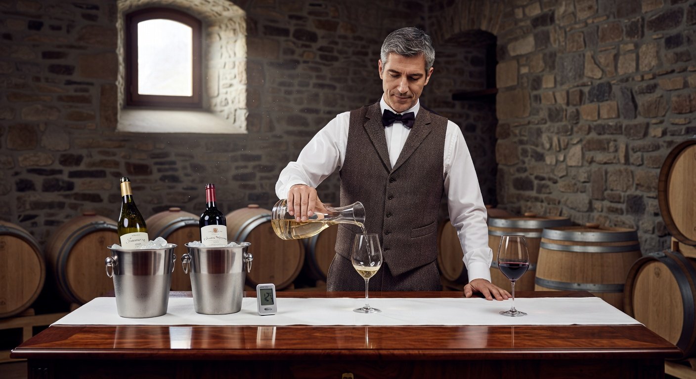 Ideal Wine Serving Temps: Sommelier Guide